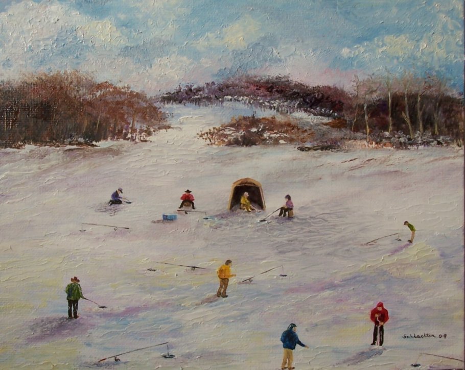 Ice Fishing Giclée