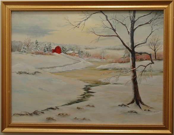 Red Barn in Winter